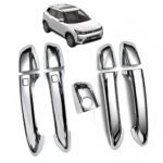 Premium Chrome Door Handle Cover for Mahindra XUV300 (Sensor & Keyhole Cutouts Set of 9Pcs) Exterior Garnish