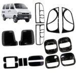 Black Glossy Finish Combo Kit for Maruti Eeco – Premium (5-Items / 16-Pieces) Exterior Garnish