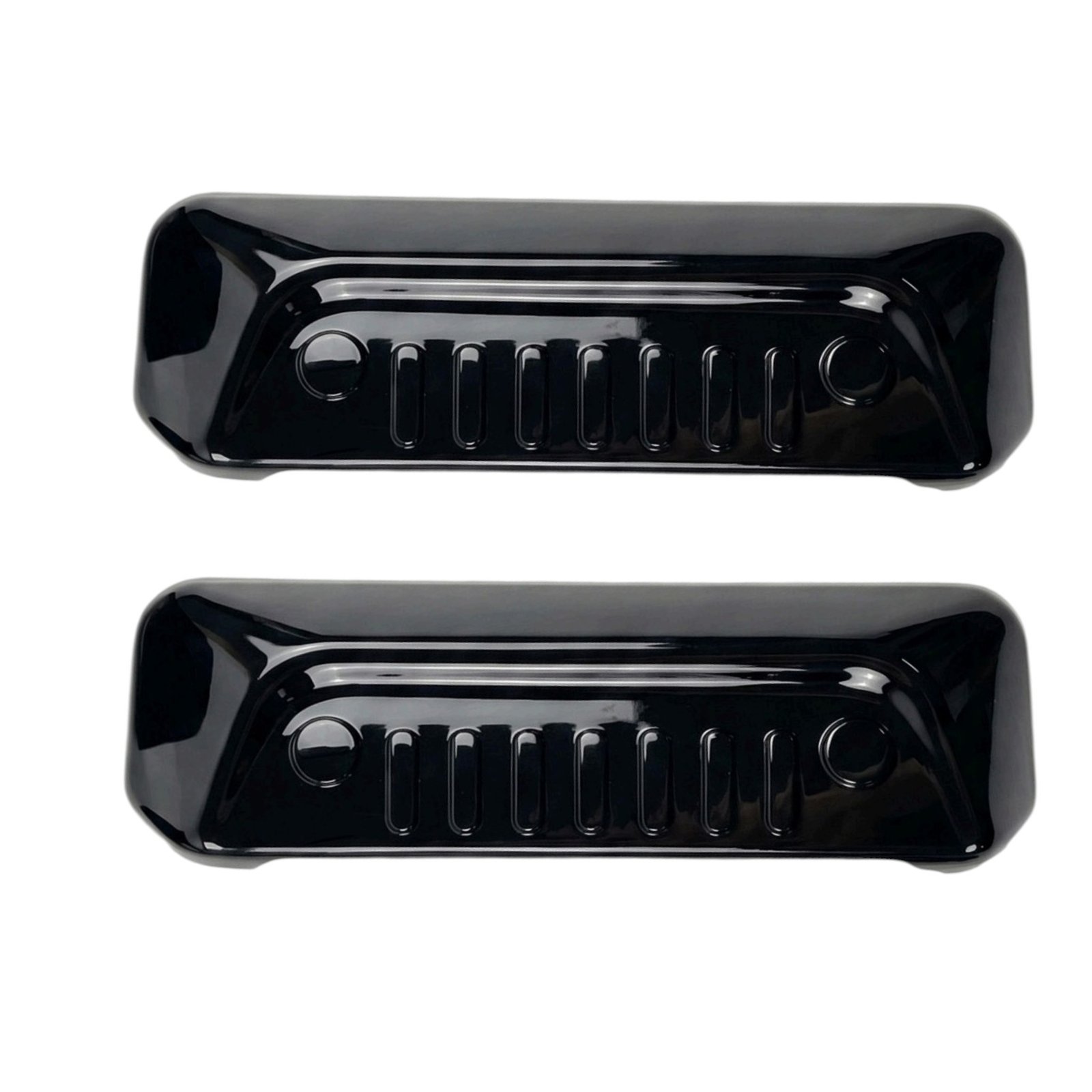 Piano Black Door Handle Cover for Mahindra Thar 2020-24 (Set of 2-Pcs) | Signature Grille Design - Image 2
