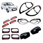 Piano Black Styling Kit for Maruti Suzuki Alto 800 (2012-2015) - Exterior Glossy Garnish (5 Items / 14 Pcs)